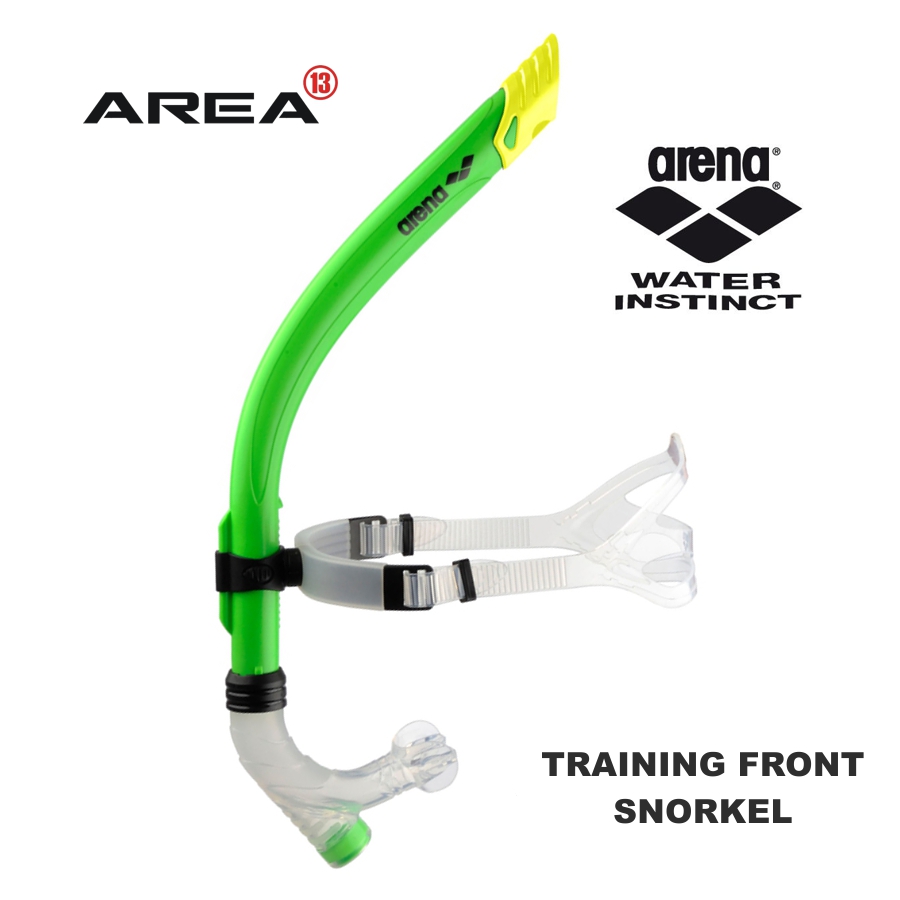 ARENA FRONT SWIM SNORKEL GREEN, SWIMMING TRAINING SNORKEL, SWIMMING SNORKEL