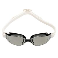 Aquasphere Xceed Titanium Mirror Lens Swimming Goggle - Silver Titanium Mirror Lens - Black/White