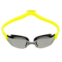 Aquasphere Xceed Titanium Mirror Lens Swimming Goggle - Silver Titanium Mirror Lens - Black/Yellow