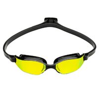 Aquasphere Xceed Titanium Mirror Lens Swimming Goggle - Yellow Titanium Mirror Lens - Black