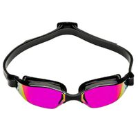 Aquasphere Xceed Titanium Mirror Lens Swimming Goggle - Pink Titanium Mirror Lens - Black Frame