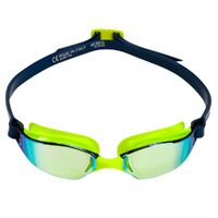 Aquasphere Xceed Titanium Mirror Lens Swimming Goggle - Yellow Titanium Mirror Lens - Yellow/Navy Frame