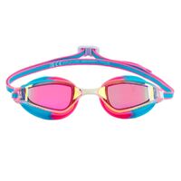 Aqua Sphere Fastlane 2024 Limited Edition Swimming Goggles, Pink Iridescent Lens - Blue/Pink Frame