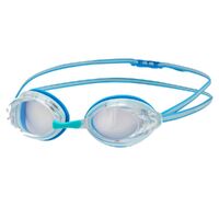 Speedo Opal Goggle Bondi Blue/Spear Mint/Aquarium - Clear Lens Competition Racing Goggle, Training Goggle