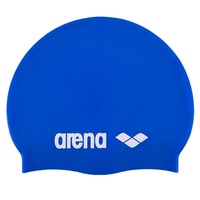 ARENA Junior Bright Blue Classic Silicone Swim Cap, Kids Swim Cap, Childrens Swim Cap