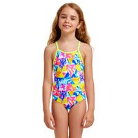Funkita Swirl Stopper Toddler Girls Printed One Piece Swimwear, Toddler Girls One Piece Swimwear