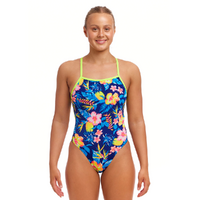 Funkita In Bloom ECO Tie Me Tight One Piece Women's Swimwear, Chlorine Resistant Swimwear