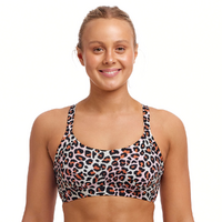 Funkita Women's Some Zoo Life Hold Steady Crop Top, Ladies Swimwear - TOP ONLY