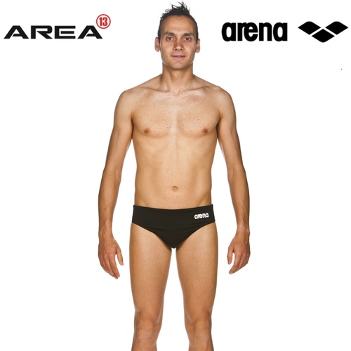 Arena Men's Solid Brief Swimwear - Black , Men's Swimsuit [Size: 20]