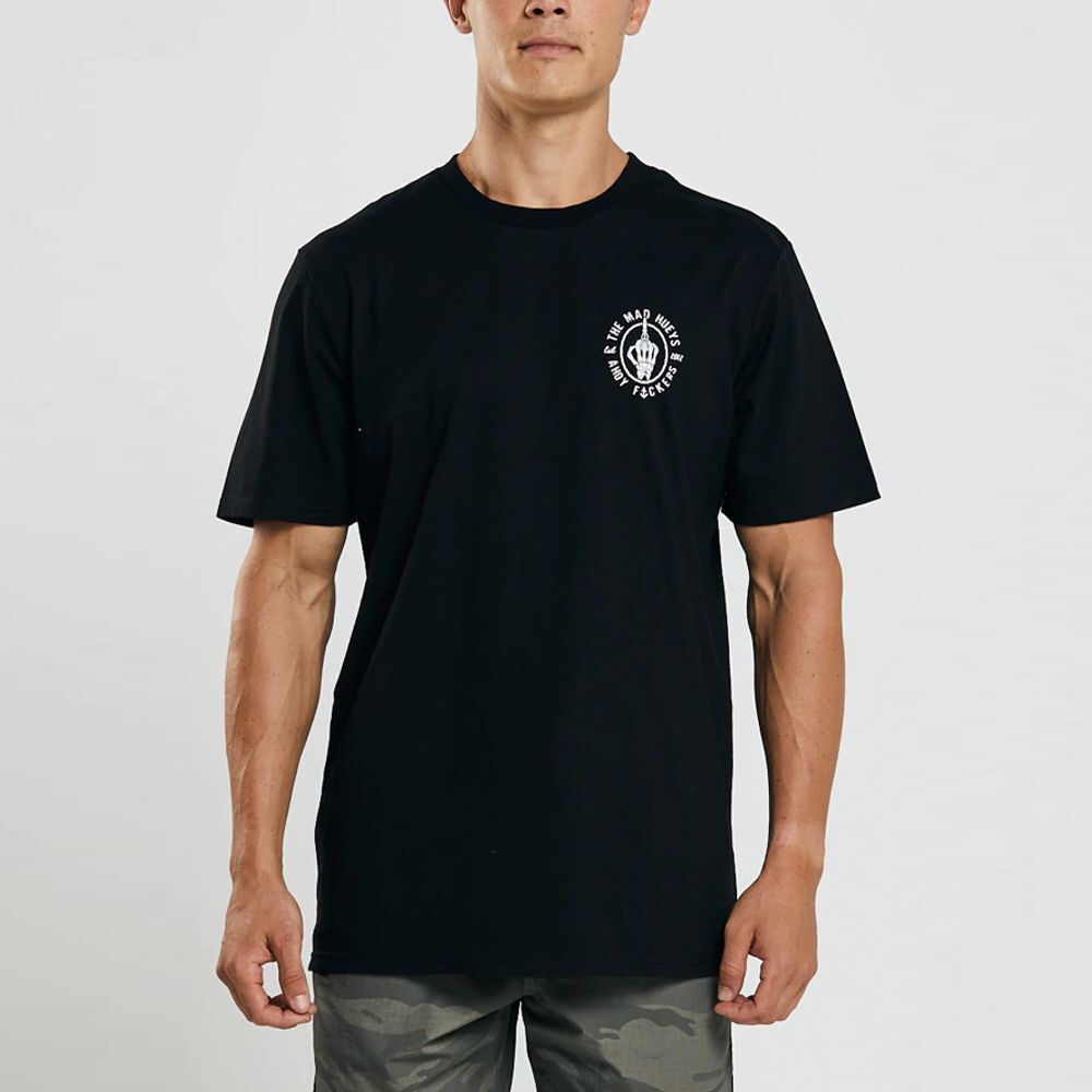 The Mad Hueys Bone To Be Wild SS Men's T Shirt - Black - Area13.com.au