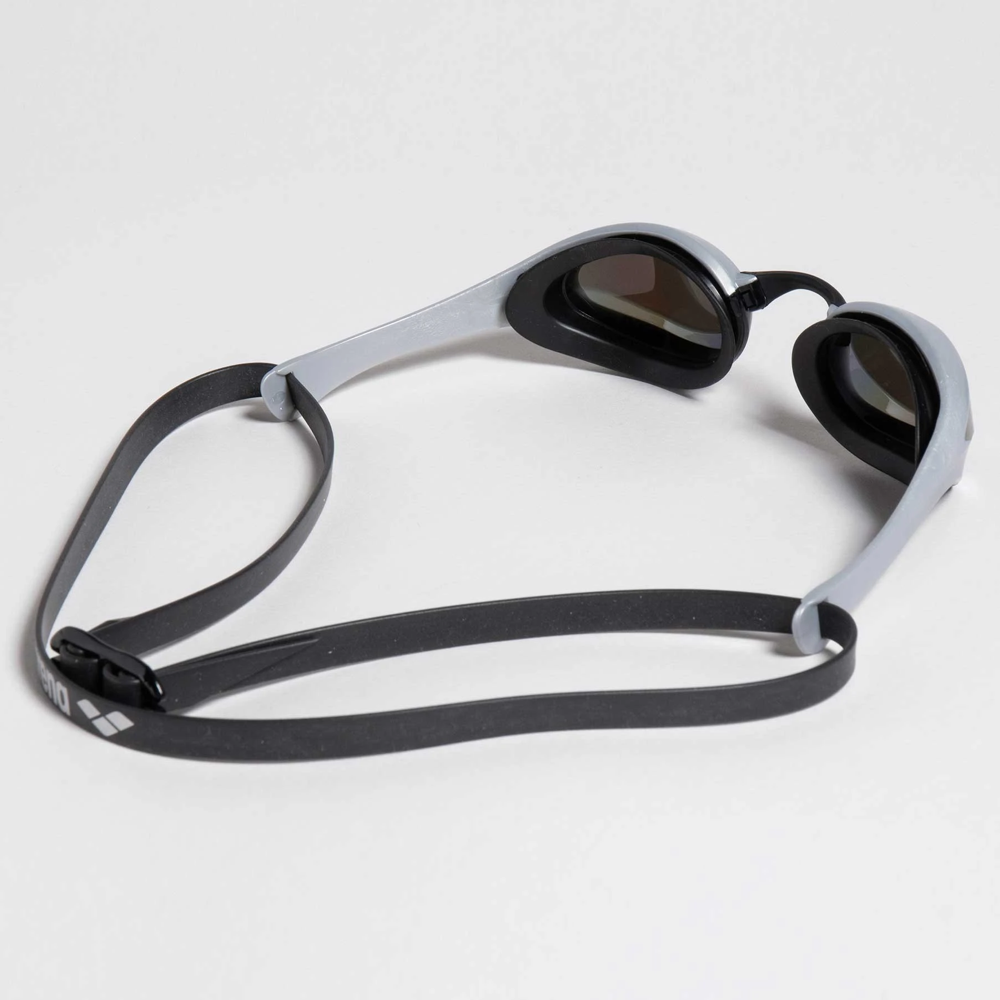 Arena Cobra Ultra Swipe Outdoor Swimming Goggles, Blue Lens - Silver
