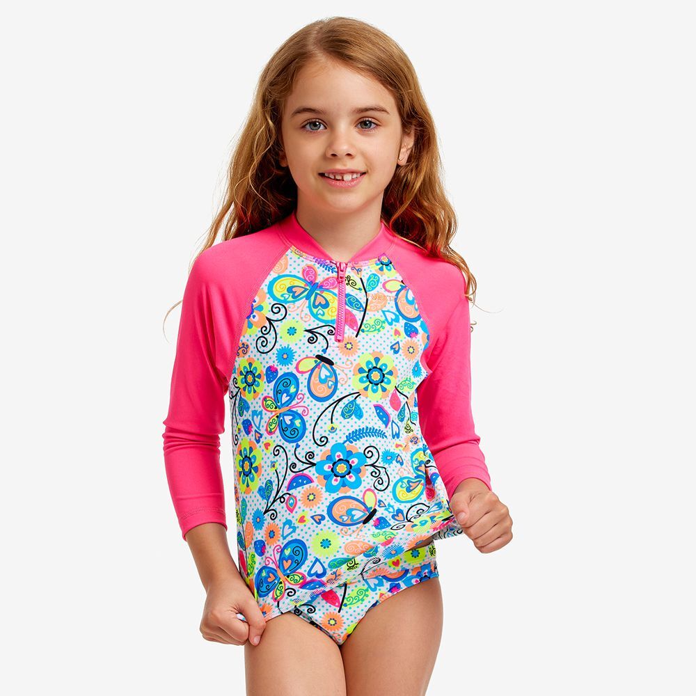 Funkita Toddler Girls Garden Gift Zippy Rash Vest , Funkita Sun Top ...