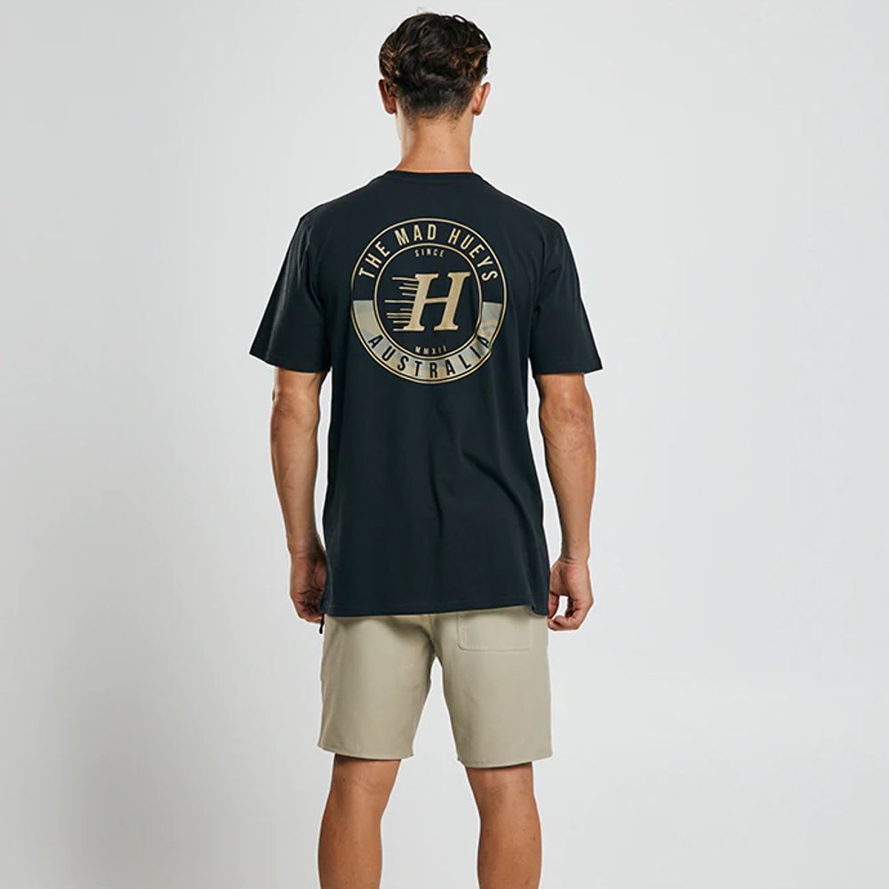 The Mad Hueys H Camo SS Men's T Shirt - Black - Area13.com.au