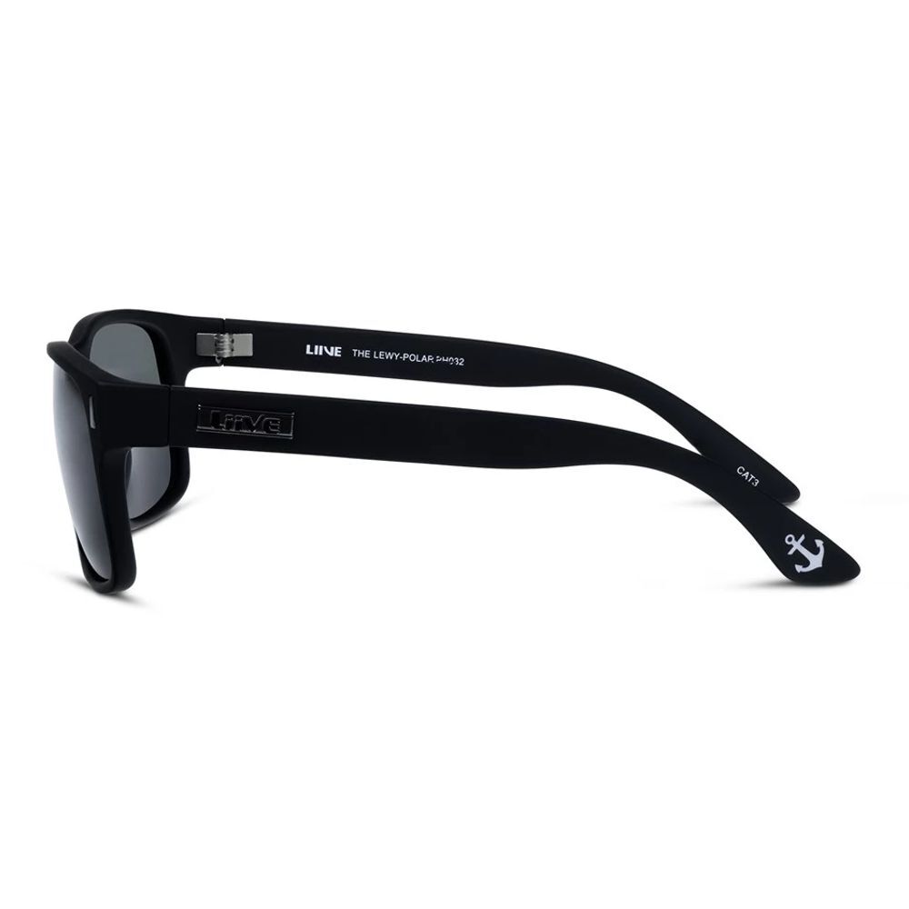 Liive Vision Sunglasses - The Lewy Polarized Matt Black - Area13.com.au