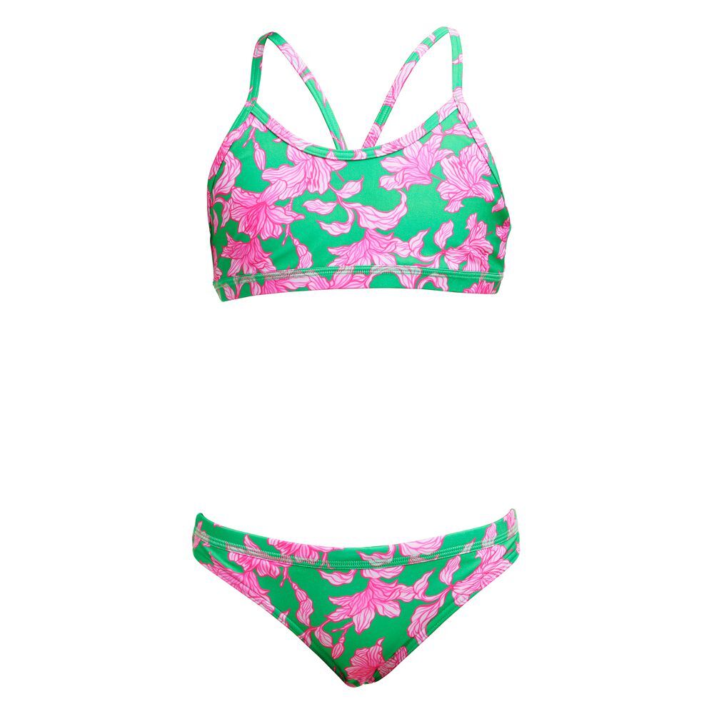 Funkita Girls Blossom Fly ECO Racerback Two Piece Swimwear Area13
