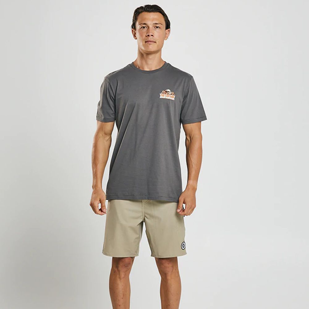 The Mad Hueys Tropic Captain Men's T Shirt - Charcoal - Area13.com.au