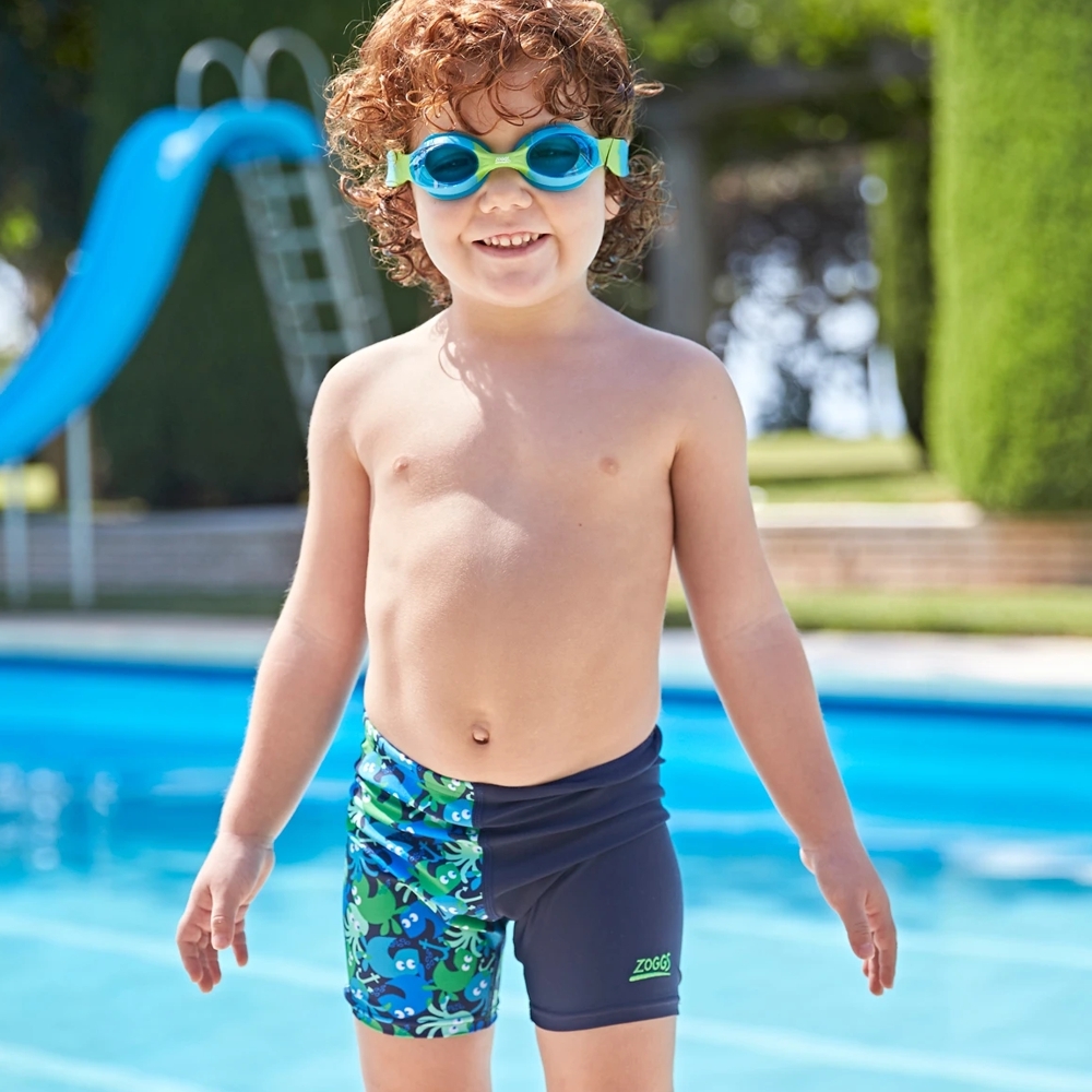 Zoggs Boys Fishy Swimming Shorts Age 3-4 Swim Trunks Colourful Fun 