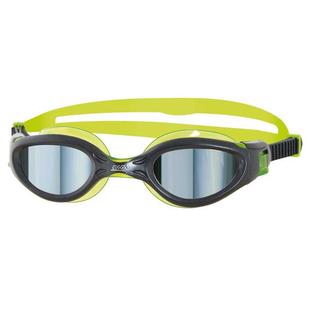 Zoggs Phantom Elite Junior Mirror Swimming Goggles Black Green Ages 6 14 Area13