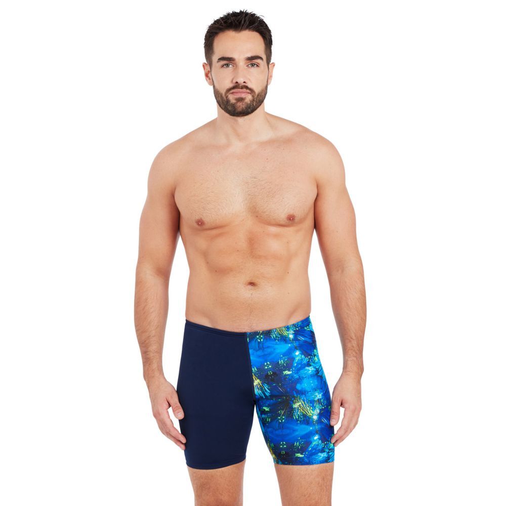 Zoggs Men's Blitz Mid Jammer, Men's Jammer Swimwear - Area13.com.au