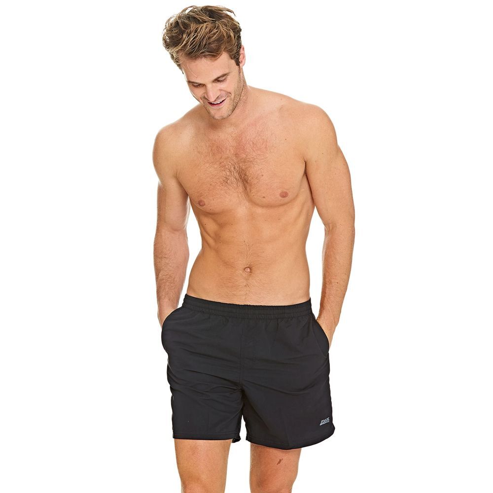 Zoggs Men's Penrith Swim Shorts - Black, Men's Swim Shorts - Area13.com.au