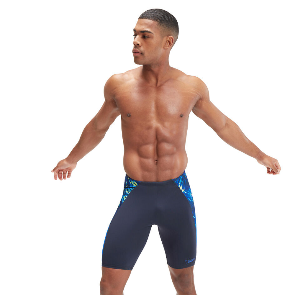 Speedo Men's End+ Splice Jammer Swimwear - True Navy/True Cobalt ...