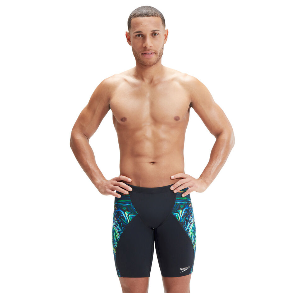 Speedo Men's Digital V-Cut Jammer - Black/Cobalt Pop/Green Glow Pop ...