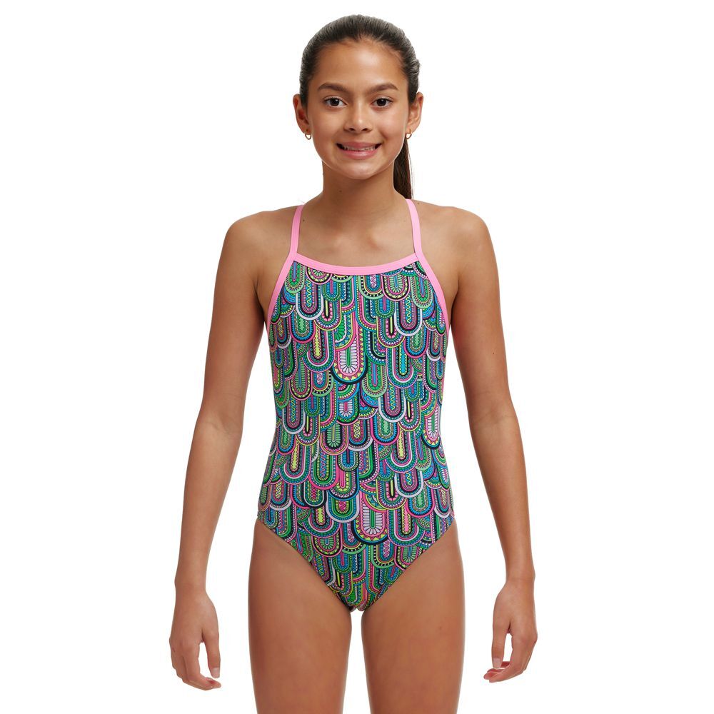 Funkita Spring Flight Girls Tie Me Tight One Piece Swimwear Area13