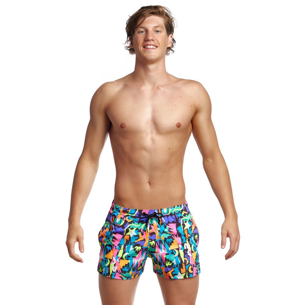 Funky Trunks Men's Paper Cut Shorty Shorts Short Swimwear - Area13.com.au