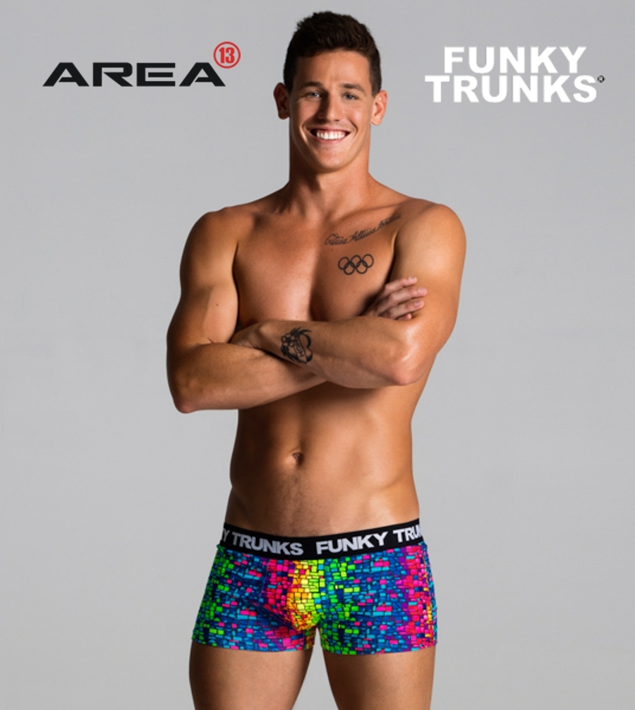 FUNKY TRUNKS MEN'S MOSAIC MAGIC UNDERWEAR , MEN'S UNDERWEAR TRUNKS