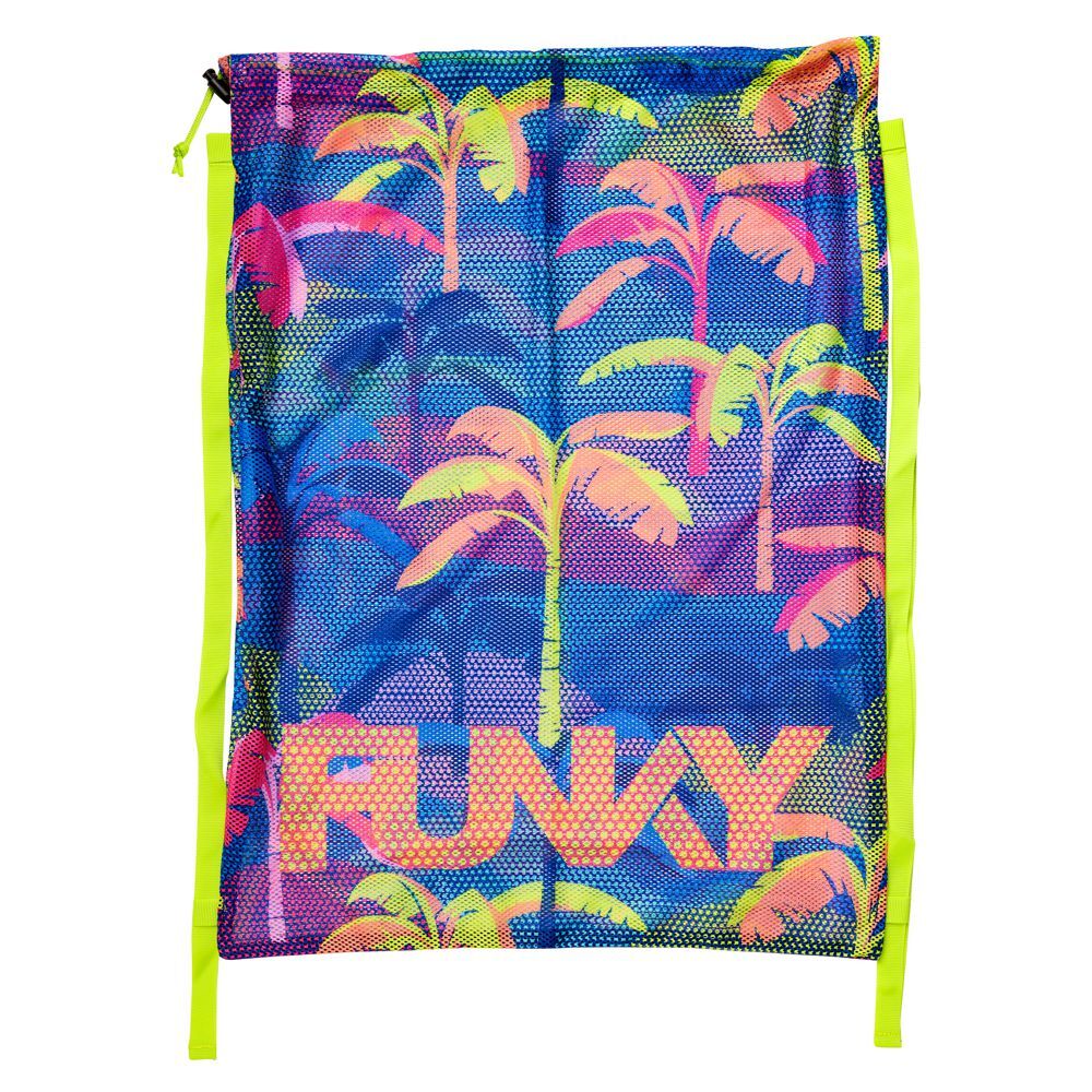 Funky Palm A Lot Mesh Swim Bag, Mesh Swimming Bag - Area13.com.au
