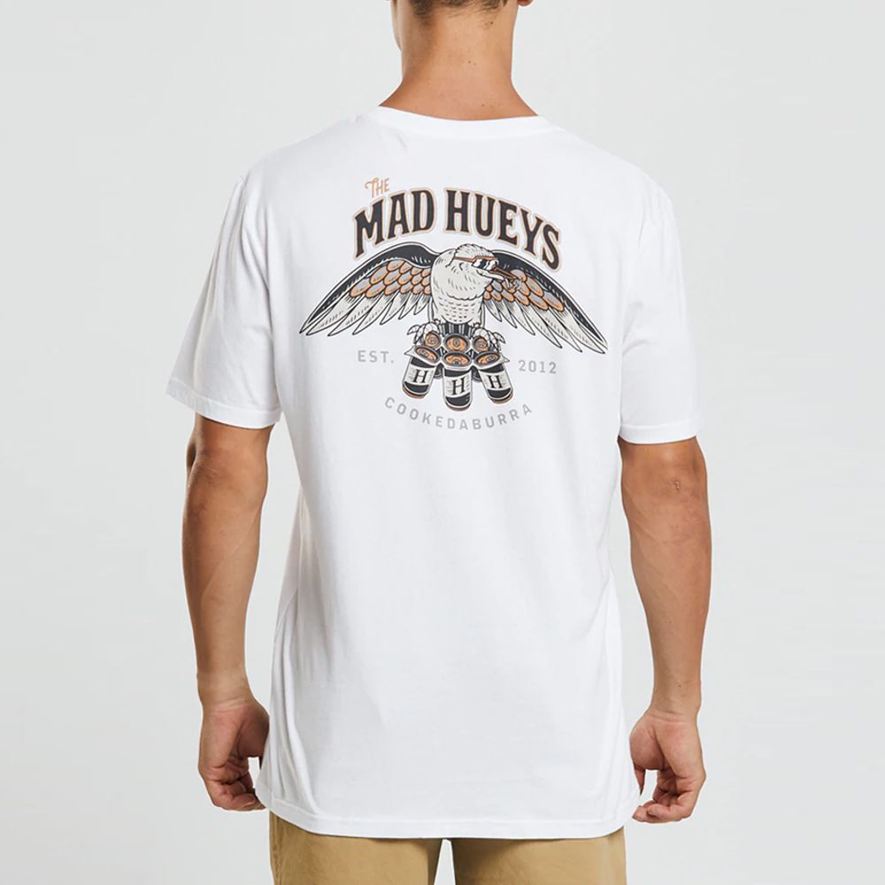 The The Mad Hueys Cookedaburra II SS Men's T Shirt - White - Area13.com.au