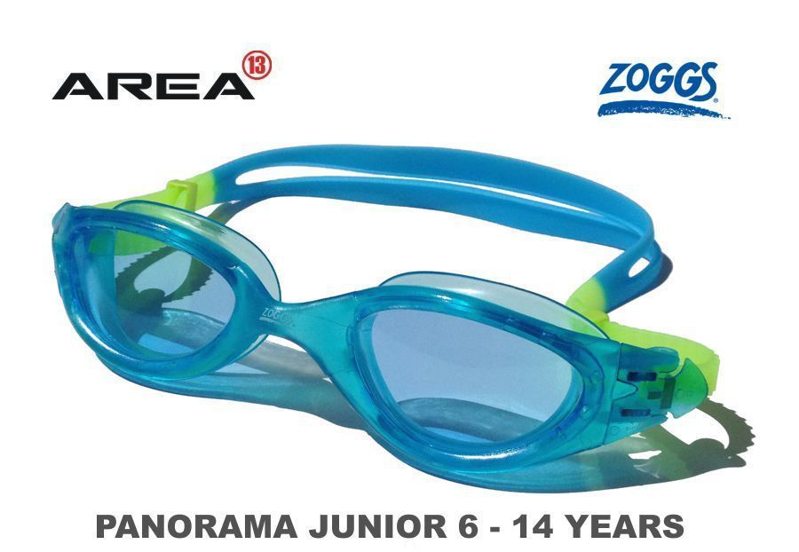 Zoggs Panorama Junior Swimming Goggles Age 6-14 Pink/Blue Anti-Fog UV Protect 