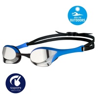 Arena Cobra Ultra Swipe Outdoor Swimming Goggles, Silver Lens - Blue, Racing Swim Goggles