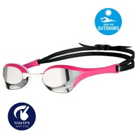 Arena Cobra Ultra Swipe Outdoor Swimming Goggles, Silver - Pink, Racing Swim Goggles