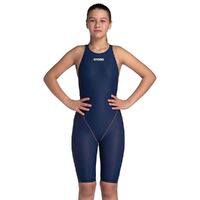 Arena Powerskin ST Next Junior Girls Swimming Race Suit - Navy, Girls Racing Swimwear