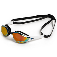Arena Cobra Edge Swipe Mirror Swimming Goggles GLD/WHT/BLK, Racing Swim Goggles