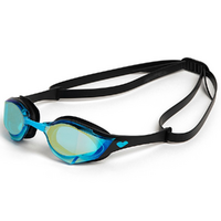 Arena Cobra Edge Swipe Mirror Swimming Goggles AQU/BLK/BLK, Racing Swim Goggles