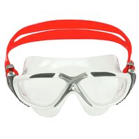 Aqua Sphere Vista Swim Mask - Clear Lens, Red/Grey Swimming mask