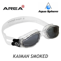 Aquasphere Kaiman Goggles, Smoke Lens Clear Frame Swimming Goggles 