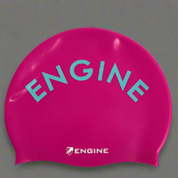 Engine Santorini Swim Cap, Swimming Cap, Silicone Swim Cap - Raspberry