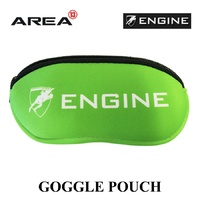 ENGINE GOGGLE POUCH GREEN, GOGGLE CASE, SWIMMING GOGGLE CASE