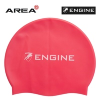 Engine Solid Coral Swim Cap, Swimming Cap, Silicone Swim Cap