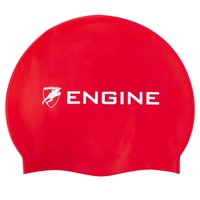 Engine Logo  Red Swim Cap, Swimming Cap, Silicone Swim Cap, Swimming Gear