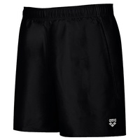 ARENA MEN'S FUNDAMENTAL BOXER SHORTS BLACK / WHITE , MEN'S SWIMWEAR