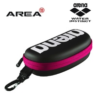 Arena Goggle Case Black-White-Fucshia , Swimming Goggle Case 