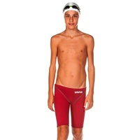 Arena Powerskin ST 2.0 Junior Boys Jammer Deep Red, Fina Approved Swimming Race Suit, Junior Swim Race Suit
