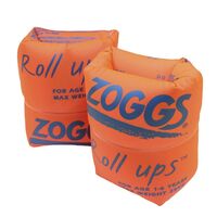 Zoggs Roll Ups Swimming Arm Bands 1 - 6 Years Orange, Children's Poll Floaties, Swim Arm Bands