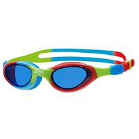 Zoggs Super Seal Junior Swimming Goggles 6 - 14 Years , Blue, Green & Red, Children's Goggles