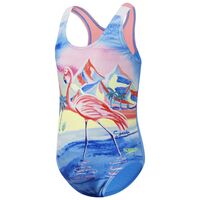 Speedo Toddler Girls Wish You Were Here One Piece Swimwear, Flamingo