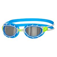 Zoggs Predator Titanium Swimming Goggles - Lime/Blue - Mirrored Lens